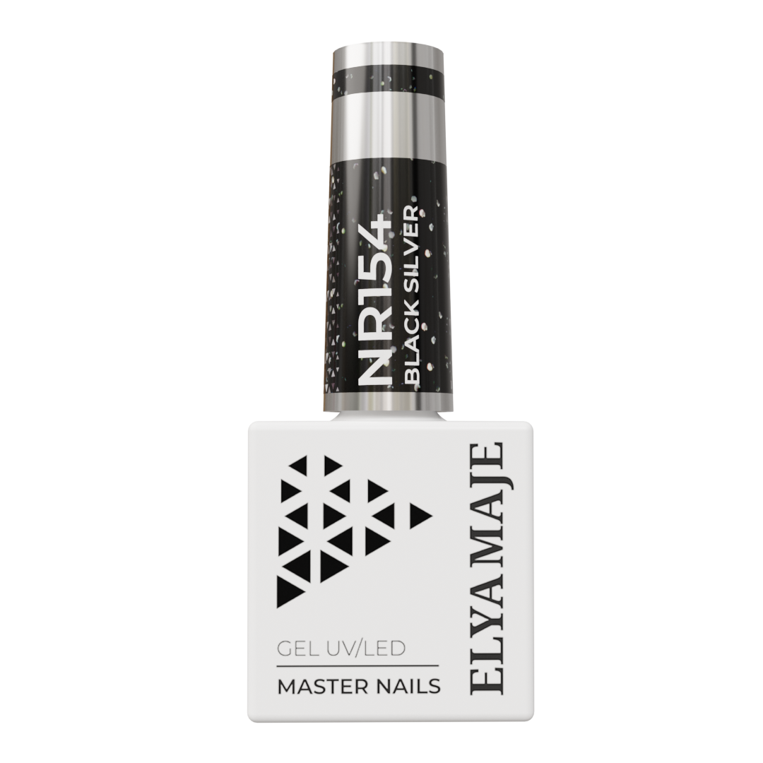 N° 154 – Black Silver – Vernis Semi-Permanent – Elyamaje