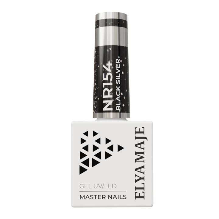 N° 154 – Black Silver – Vernis Semi-Permanent – Elyamaje