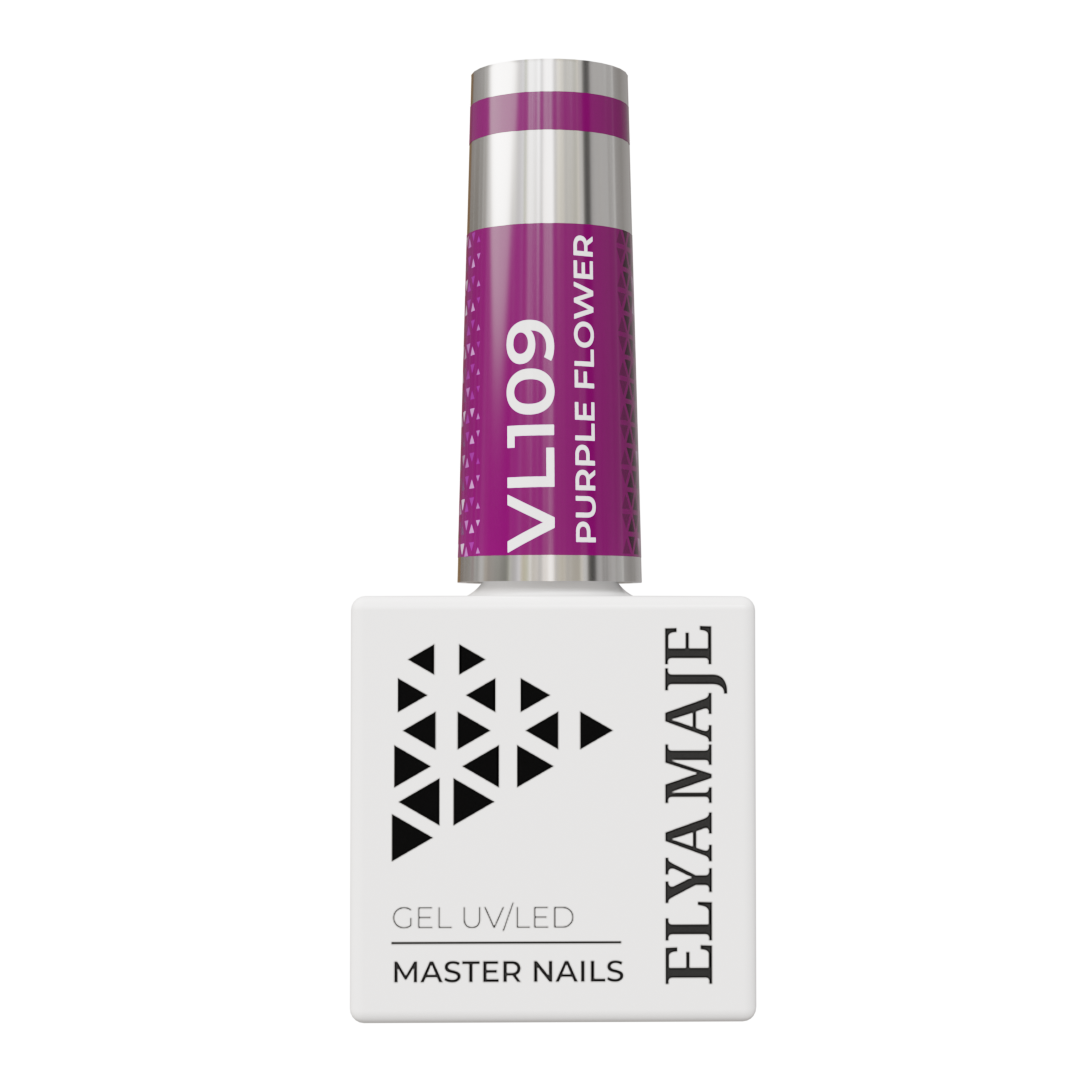 N° 109 – Purple flowers – Vernis Semi-Permanent – Elyamaje