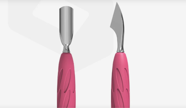 STALEKS UNIQ 10 TYPE 3 Gummy Poussoir arrondi étroit et cure-ongles
