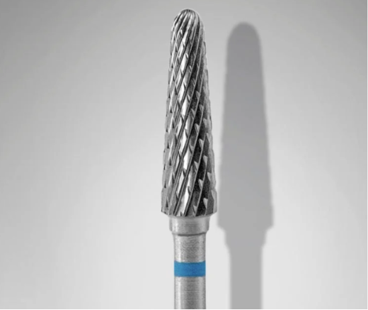 Fraise en carbure «cône tronqué» bleue, diamètre 4 mm, partie active 13 mm