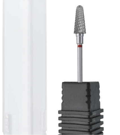 STALEKS EXPERT Fraise en carbure «cône tronqué» rouge, diamètre 6 mm, partie active 14 mm