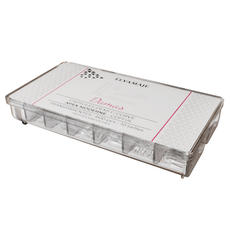 Damas – Transparentes – Demi Ccurve – Coffin 600pcs – Elyamaje