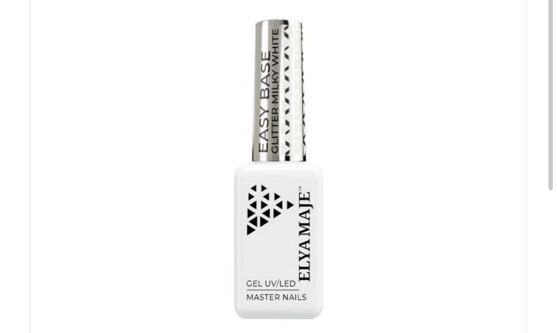 Glitter Milky White – Easy Base Pailletée & Colorée – Elyamaje