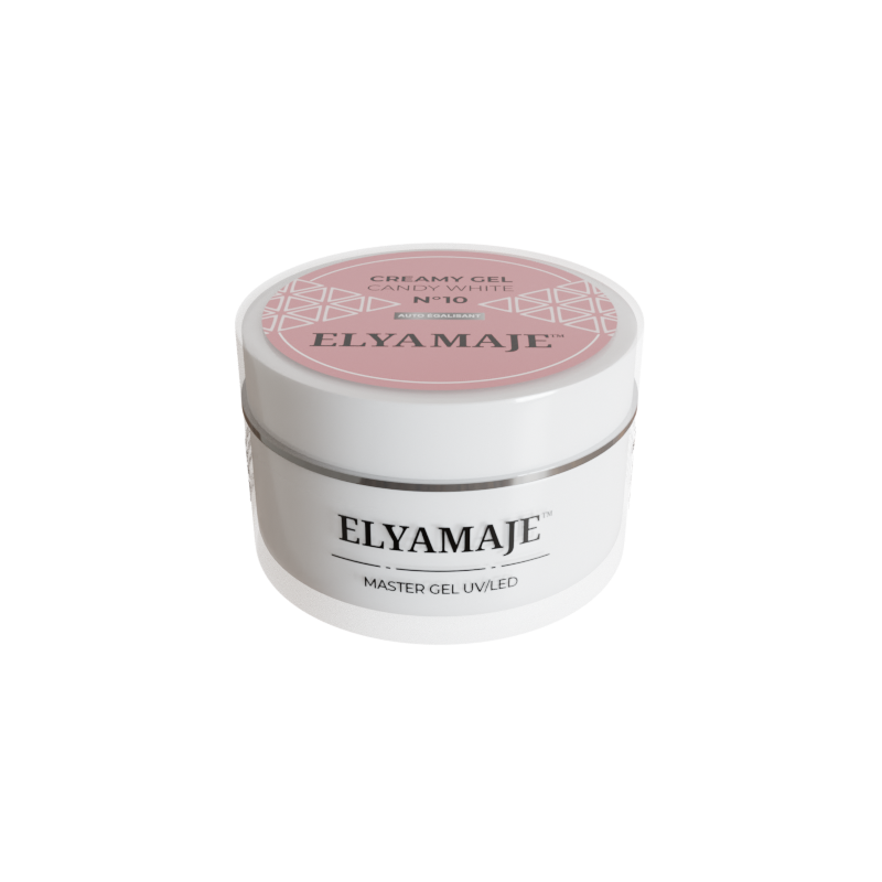 Candy White n° 10 – Gel de construction – Creamy Gel UV LED – Elyamaje