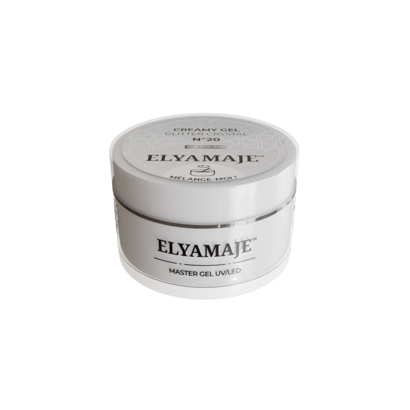 Glitter Crystal n° 20 – Gel pailleté de construction – Creamy Gel UV LED – Elyamaje