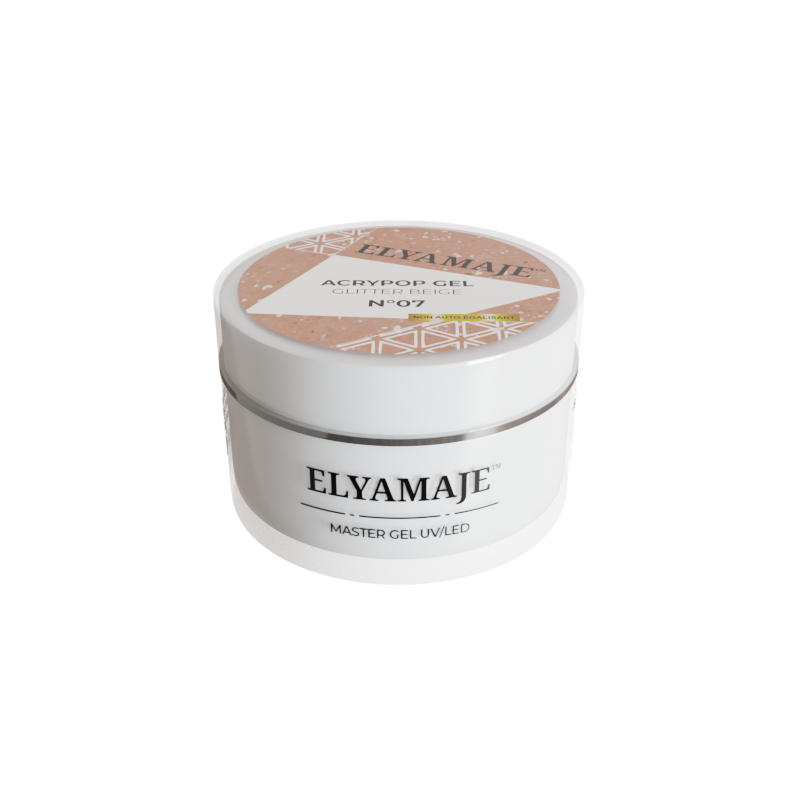 Glitter Beige n° 7 – Acrypop pailleté – Elyamaje